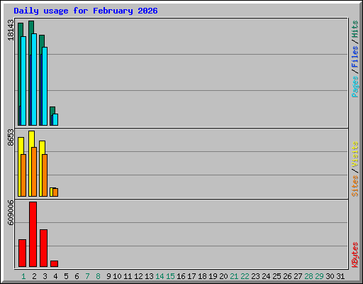Daily usage for February 2026