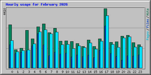 Hourly usage for February 2026